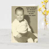 Carte Joyeux anniversaire M. Fireman ! (Fleur jaune)