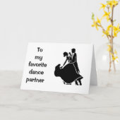 CARTE JOYEUX ANNIVERSAIRE "MA PARTENAIRE DE DANSE PRÉFÉR (Fleur jaune)