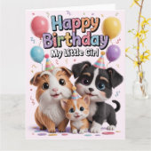 Carte Joyeux Anniversaire Ma Petite Fille : Conception d (Fleur jaune)