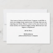 Carte Joyeux Anniversaire Maison Maison Cœur de Maison R (Dos)