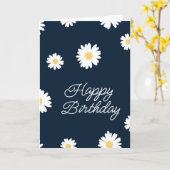 Carte Joyeux anniversaire | Maisy sur bleu (Fleur jaune)