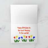 Carte Joyeux anniversaire, maman (Intérieur)