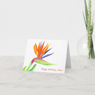 Carte Joyeux Anniversaire Maman Aquarelle Oiseau de Para