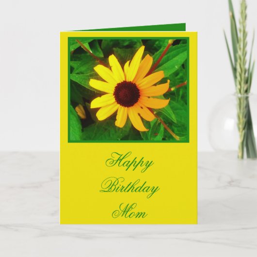 Carte Joyeux anniversaire Maman Black Eyed Susan Fleur s (Devant)