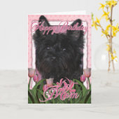 Carte Joyeux Anniversaire Maman - Cairn - Noir - Rosco (Fleur jaune)