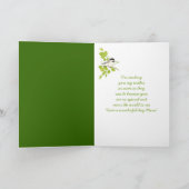 Carte Joyeux Anniversaire Maman Chickadee, Bird & Dentel (Intérieur)