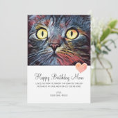 Carte Joyeux Anniversaire Maman de Secourt Chat (Debout devant)