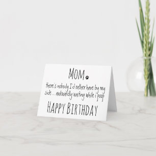 Carte Joyeux Anniversaire Maman Drôle Chien Humour - Chi