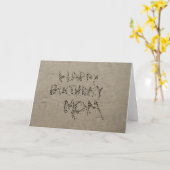 Carte Joyeux Anniversaire maman écriture Sandwriting (Fleur jaune)