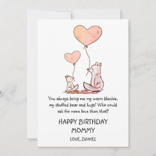 Carte Joyeux Anniversaire Maman Et Bébé Mignonne