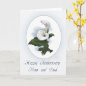 Carte Joyeux anniversaire maman et papa, Elégante Calla (Fleur jaune)
