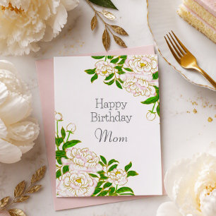 Carte Joyeux Anniversaire Maman Fleur Blanche