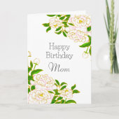 Carte Joyeux Anniversaire Maman Fleur Blanche (Devant)