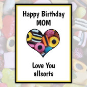 Carte Joyeux Anniversaire Maman Fun Custom Licorice Alls