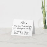 Carte Joyeux anniversaire Maman Funny Chien Humour - Chi<br><div class="desc">Amusant Joyeux Anniversaire pour la maman du chien ! Personnalisez depuis le Chien. " Maman - Il n'y a personne que je préférerais avoir à mes côtés, attendant maladroitement pendant que je fais caca ! - Joyeux Anniversaire "Inside - Joyeux Anniversaire Maman peut être personnalisée avec votre propre texte, et...</div>