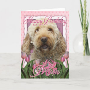 Carte Joyeux anniversaire maman - Goldendoodle
