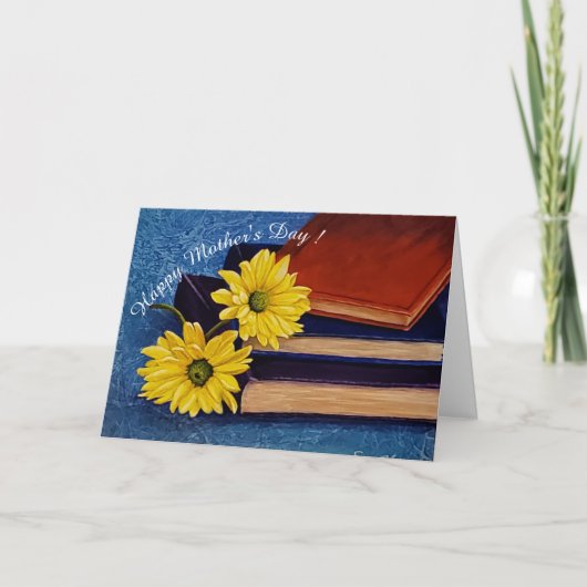 CARTE JOYEUX ANNIVERSAIRE MAMAN LIVRES (Devant)