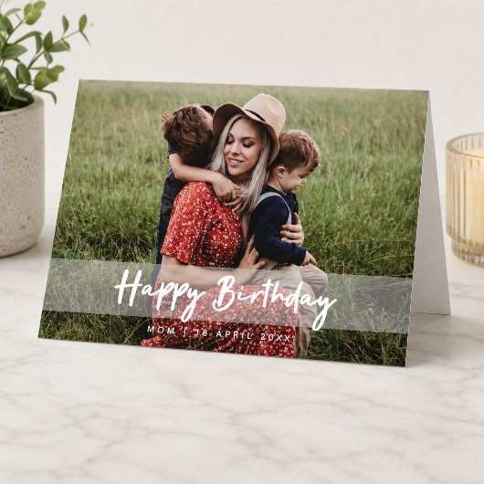Carte Joyeux Anniversaire Maman | Photo de Script Modern