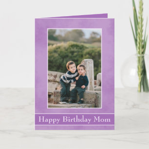 Carte Joyeux Anniversaire Maman Photo Violet