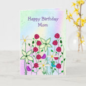 Carte Joyeux Anniversaire Maman, Plutôt Floral (Fleur jaune)