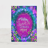 Carte Joyeux Anniversaire maman Plutôt Floral Inspirivit (Devant)