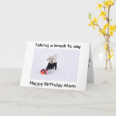 CARTE JOYEUX ANNIVERSAIRE "MAMAN" PRENEZ DU TEMPS POUR P (Fleur jaune)