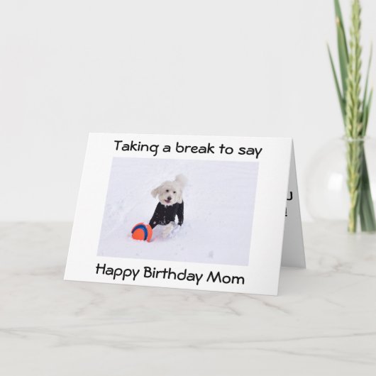 CARTE JOYEUX ANNIVERSAIRE "MAMAN" PRENEZ DU TEMPS POUR P (Devant)