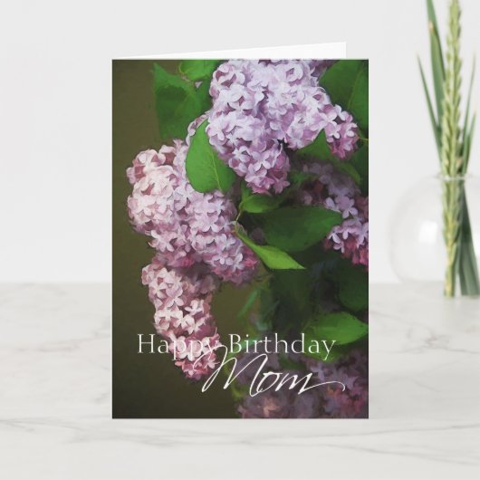 Carte Joyeux Anniversaire Maman Purple Lilac Bouquet Pei (Devant)
