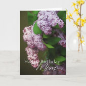 Carte Joyeux Anniversaire Maman Purple Lilac Bouquet Pei (Fleur jaune)