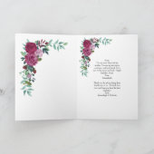 Carte Joyeux anniversaire maman Roses floraux (Intérieur)