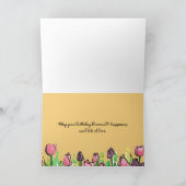 Carte Joyeux anniversaire maman Tulip Garden (Intérieur)