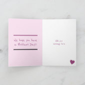 Carte Joyeux anniversaire maman violet et lilas photo (Intérieur)