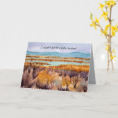 Carte Joyeux Anniversaire Mari Paysage du désert Sage (Fleur jaune)