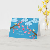 Carte Joyeux anniversaire Mariage en espagnol, Spring Bi (Fleur jaune)