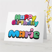 Carte Joyeux anniversaire Marie (Fleur jaune)