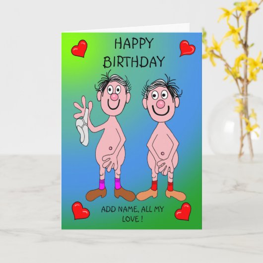 Carte Joyeux anniversaire masculin (Fleur jaune)