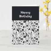 Carte Joyeux Anniversaire meilleur ami de chien disparu (Fleur jaune)