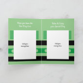 Carte Joyeux anniversaire meilleur Grand vert et noir (Intérieur)