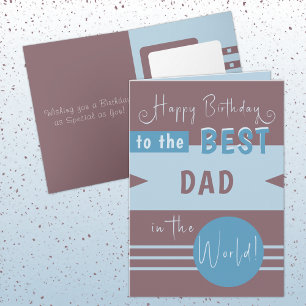 Carte Joyeux anniversaire meilleur papa dans le monde br