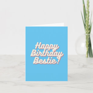 Carte Joyeux Anniversaire Meilleure Amie   Bleu Clair