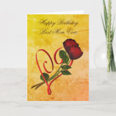 Carte Joyeux anniversaire Meilleure maman Rouge Roses Co (Devant)