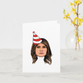 CARTE JOYEUX ANNIVERSAIRE MELANIA TRUMP (Fleur jaune)