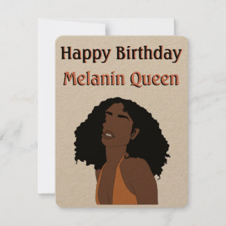 Carte "Joyeux Anniversaire Melanin Queen"