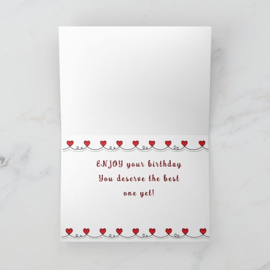 CARTE JOYEUX ANNIVERSAIRE ***MÈRE*** (Intérieur)