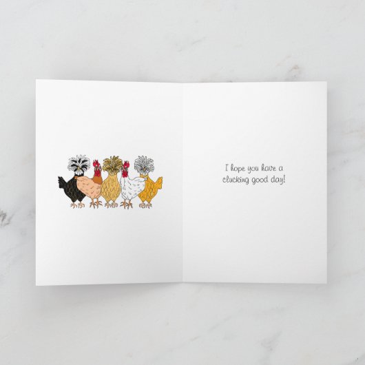 Carte Joyeux anniversaire Mère Clucker Drôle poulet (Intérieur)