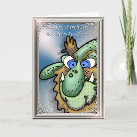 Carte Joyeux anniversaire Mère-en-belle humoristique (Devant)