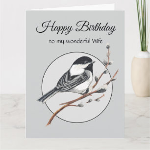 Carte Joyeux Anniversaire Merveilleuse Femme Oiseau Mésa