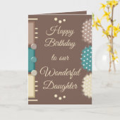 Carte Joyeux anniversaire merveilleuse fille brune (Fleur jaune)