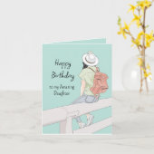 Carte Joyeux anniversaire Merveilleux et meilleure fille (Fleur jaune)