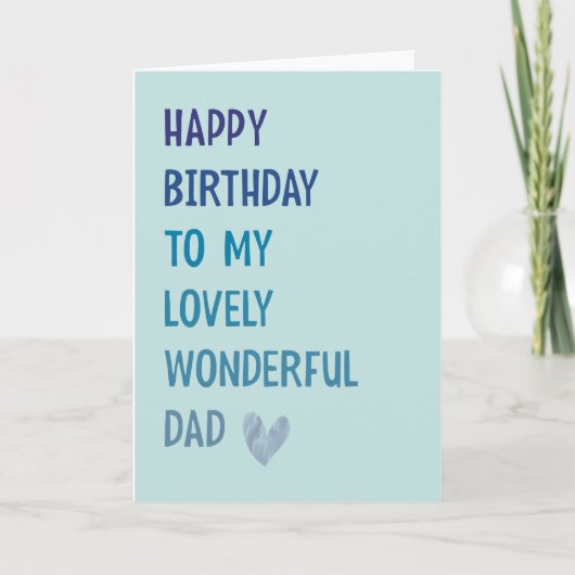 Carte Joyeux anniversaire merveilleux papa (Devant)